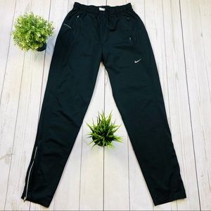 Nike Fit Ankle Zip Black Sweat Pants Size L